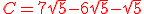 \large \red C=7\sqrt{5}-6\sqrt{5}-\sqrt{5}